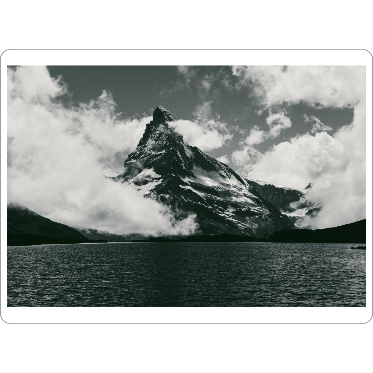 Tischset "Mountain Clouds" artboxONE - Natur,Reise,Schwarzweiß,Reise / Länder,Städte / Zürich