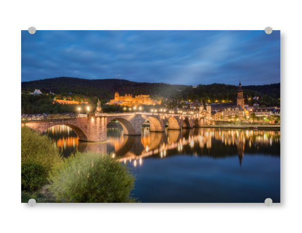 Acrylglasbild "Heidelberg am Abend" artboxONE - Städte,Reise,Architektur