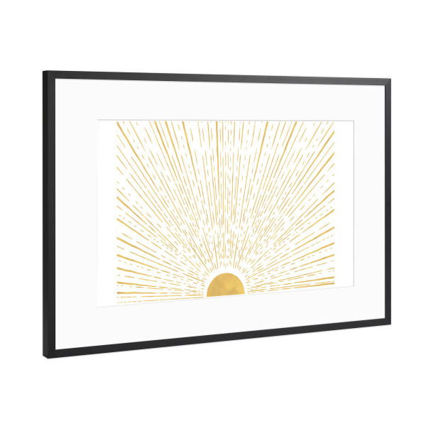 Poster mit Rahmen Schwarz (Metallic) "Sunny Days" artboxONE - Natur,Abstrakt