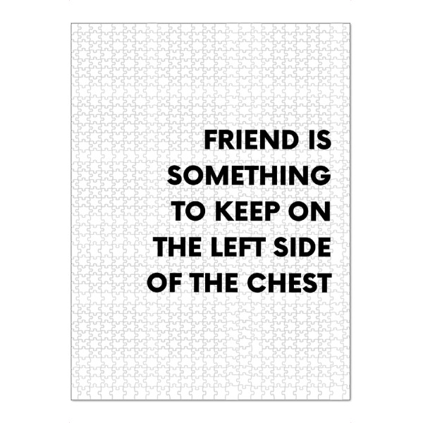 Puzzle Ravensburger "Friend of the Chest" artboxONE - Typografie - Friend,Chest,Love,Typo,Typografie,Typography,Text,Minimal,Minimalismus,Freund