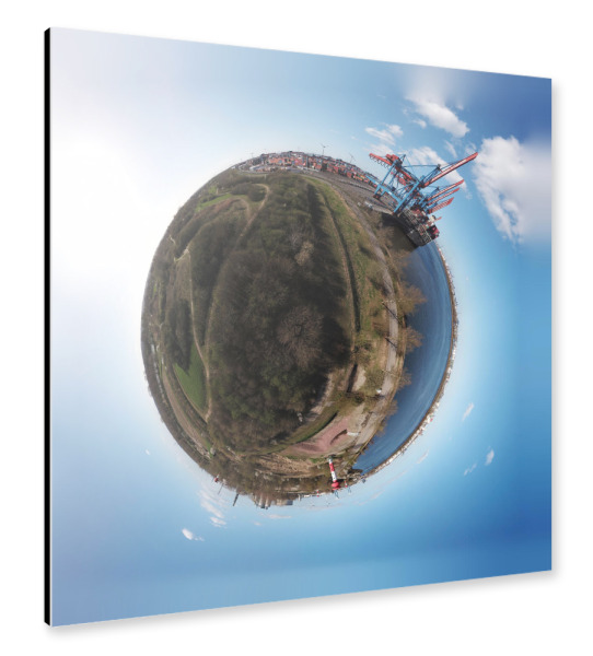 Alu-Dibond "CTA und Park HH-Moorburg" 30x30 cm artboxONE