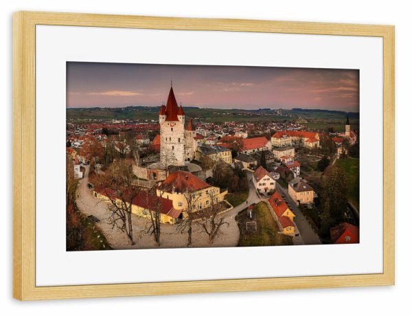 Poster mit Rahmen kiefer "Haag, Oberbayern" artboxONE - Städte,Architektur