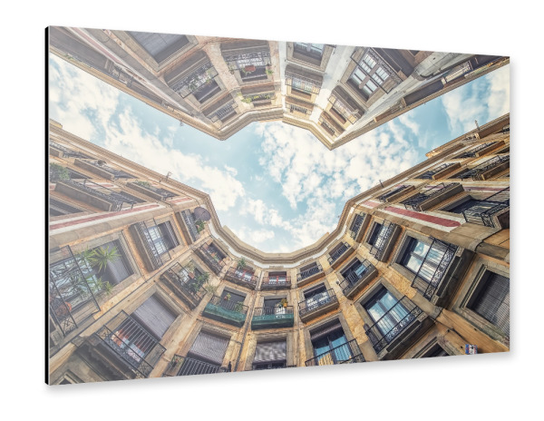 Alu-Dibond "Barcelona street" 30x20 cm artboxONE