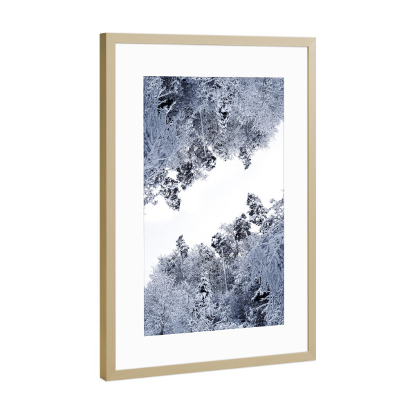 Poster mit Rahmen Gold "Winter Dream" artboxONE - Natur,Schwarzweiß