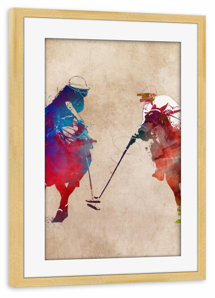 Poster mit Rahmen kiefer "Polo sport" artboxONE - Sport,Sport / Sommerspiele,Sport / Motivation