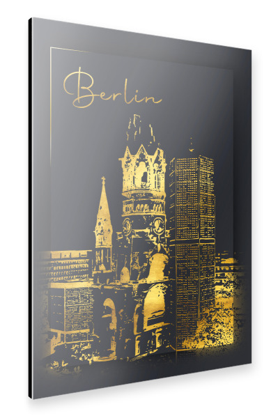 Alu-Dibond "Berlin in Gold" 30x20 cm artboxONE