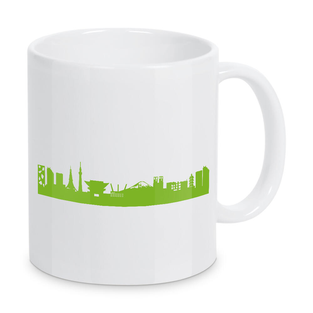 Tasse "TOKIO 01 grüner Skyline-Print" artboxONE - Städte,Abstrakt,Architektur,Städte / Tokio