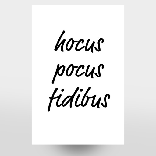 Hocus Pocus Fidibus - Typo