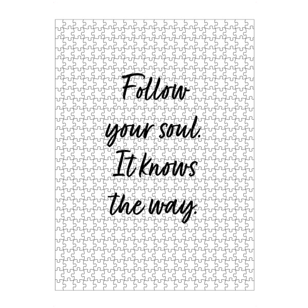 Puzzle Ravensburger "Follow" artboxONE - Typografie,Schwarzweiß