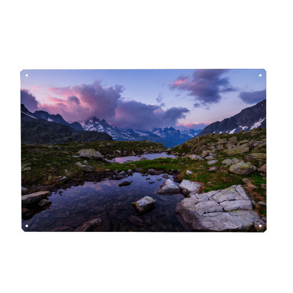 Holzbild "Sunset at sustenpass" artboxONE - Natur