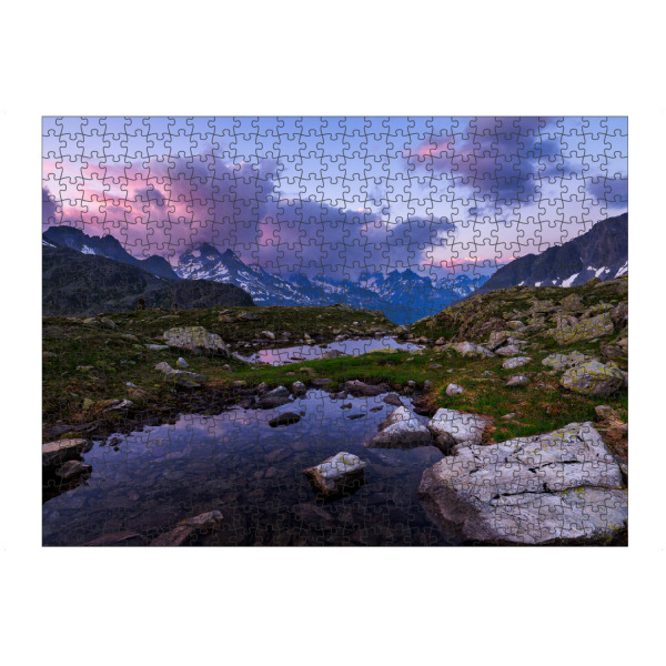 Puzzle Ravensburger "Sunset at sustenpass" artboxONE - Natur