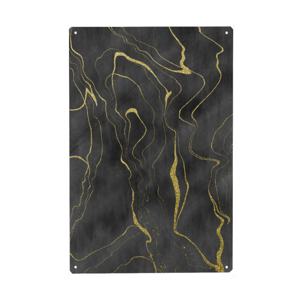 Holzbild "Zarte goldene Ströme" artboxONE - Abstrakt