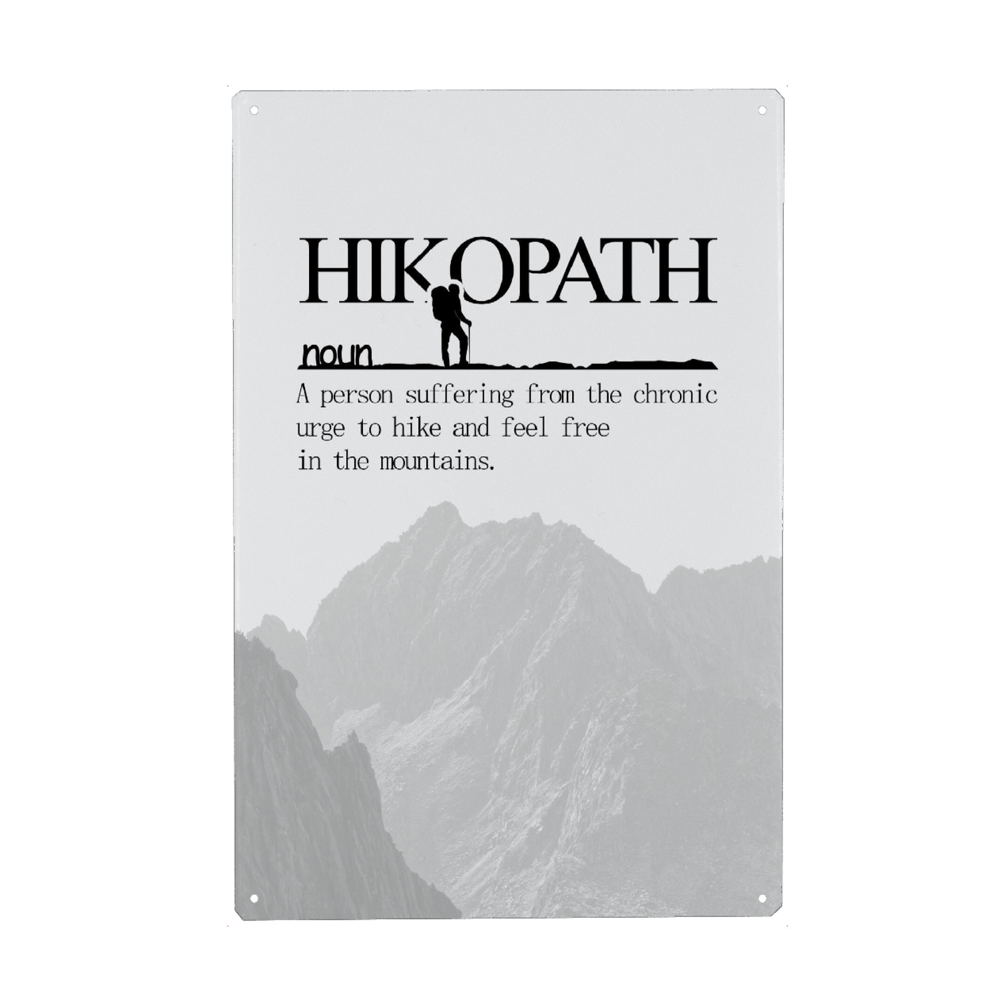 Metall Poster "Hikopath" artboxONE - Natur,Reise,Sport,Sport / Motivation,Lustig