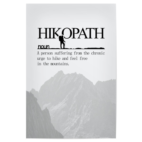 Poster 30x20 cm "Hikopath" artboxONE - Natur,Reise,Sport,Sport / Motivation,Lustig