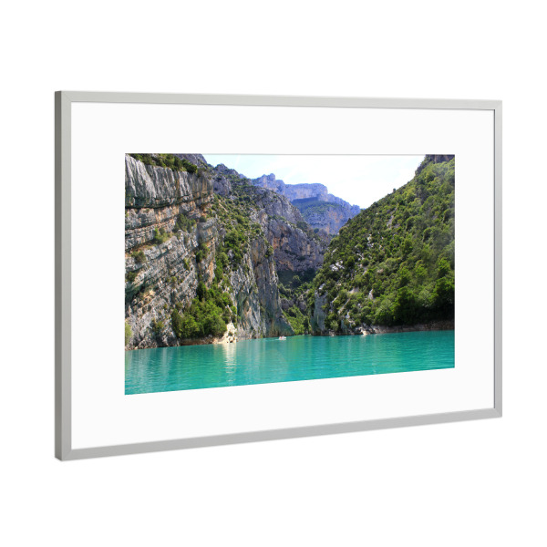 Poster mit Rahmen Silber "Verdonschlucht zu Frankreich" artboxONE - Natur,Reise,Sport