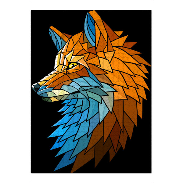 Puzzle Ravensburger "Fox Geometric" artboxONE - Tiere,Geometrie - Fox,Zorro,Predator,Geometric,Comic,Geometrie,Geometry,Fuchs,Tier,Animal - Bild fox