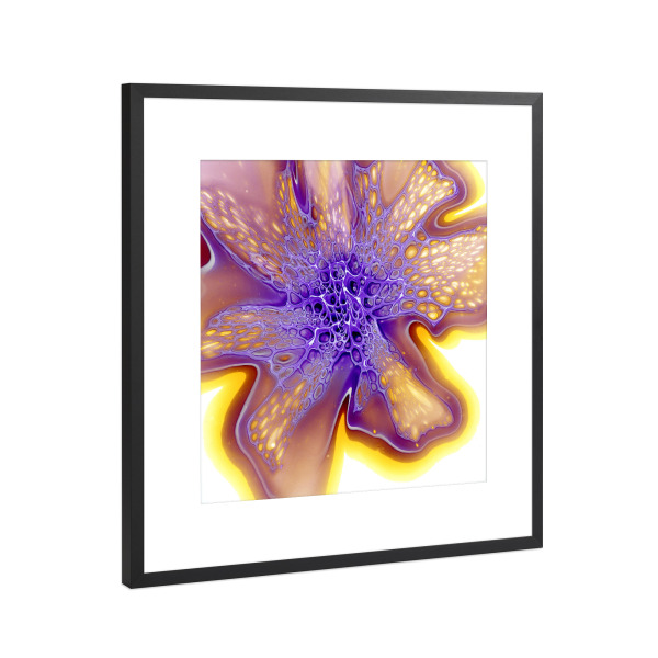 Poster mit Rahmen Schwarz (Metallic) "Colorful Lacing" artboxONE - Abstrakt