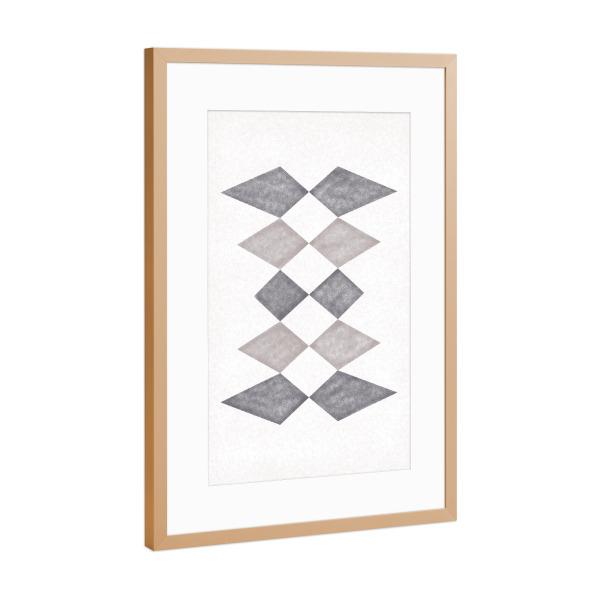 Poster mit Rahmen Kupfer "Almostrombicplates" artboxONE - Abstrakt,Geometrie