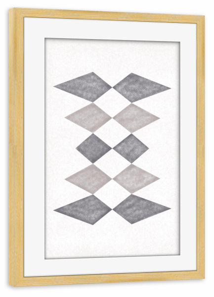Poster mit Rahmen kiefer "Almostrombicplates" artboxONE - Abstrakt,Geometrie