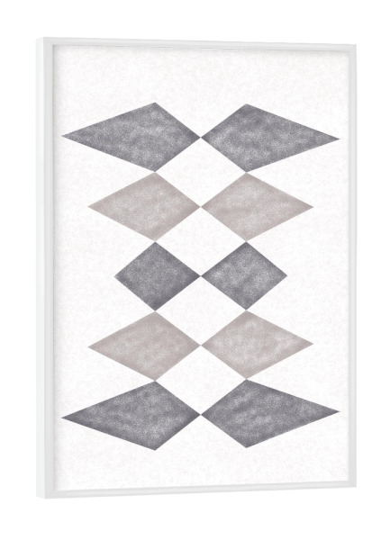 Poster mit weißem Rahmen "Almostrombicplates" artboxONE - Abstrakt,Geometrie