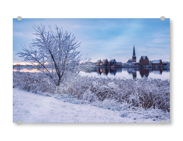 Acrylglasbild "Warnow im Winter" artboxONE - Natur,Reise,Architektur,Städte / Weitere