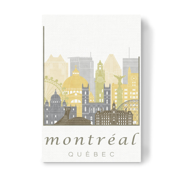 Leinwandbild "Montreal City skyline desert" artboxONE - Städte,Reise,Architektur,Kartografie