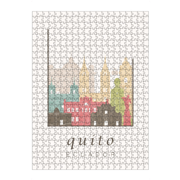 artboxONE Puzzle "Quito skyline pastel" artboxONE - Städte,Reise,Architektur,Kartografie