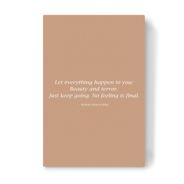 Leinwandbild "Rilke - In Beauty and Terror" artboxONE - Typografie