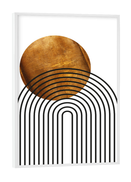 Poster mit weißem Rahmen "Mid Century study no.eight" artboxONE - Abstrakt,Geometrie