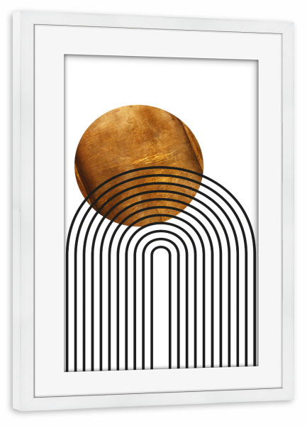 Poster mit Rahmen weiß "Mid Century study no.eight" artboxONE - Abstrakt,Geometrie