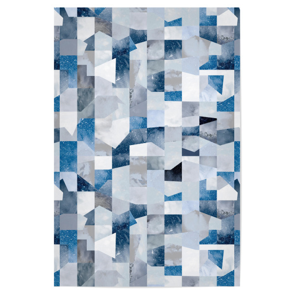 Poster "Galaxy Geometric Collage Blue" artboxONE - Abstrakt,Geometrie