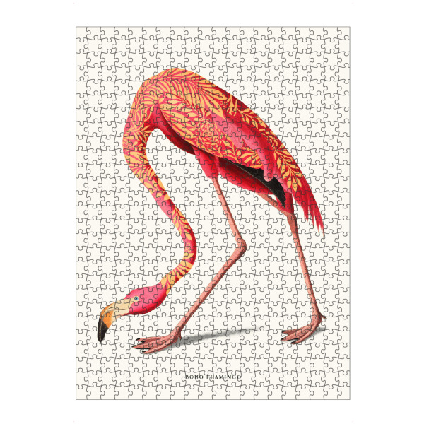 Puzzle Ravensburger "Boho Flamingo vintage" artboxONE - Tiere - Animals,Vintage,Retro,Drawing,Tier,Boho,Flamingo,Vogel,Bird - Bild animals