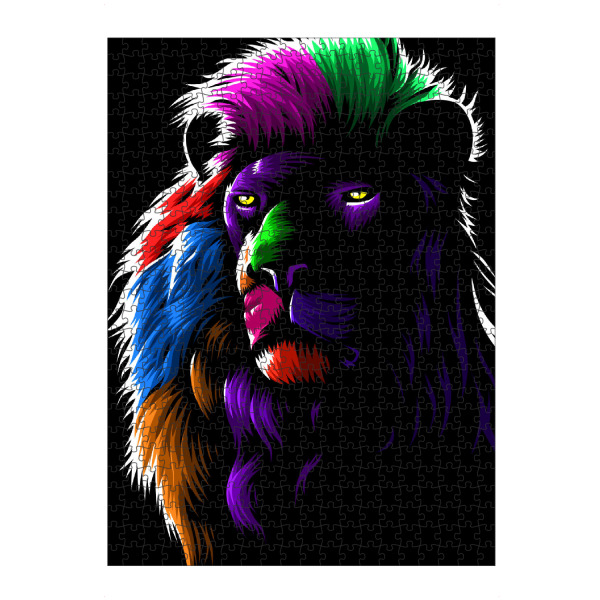 Puzzle Ravensburger "Rainbow Lion" artboxONE - Tiere,Comic