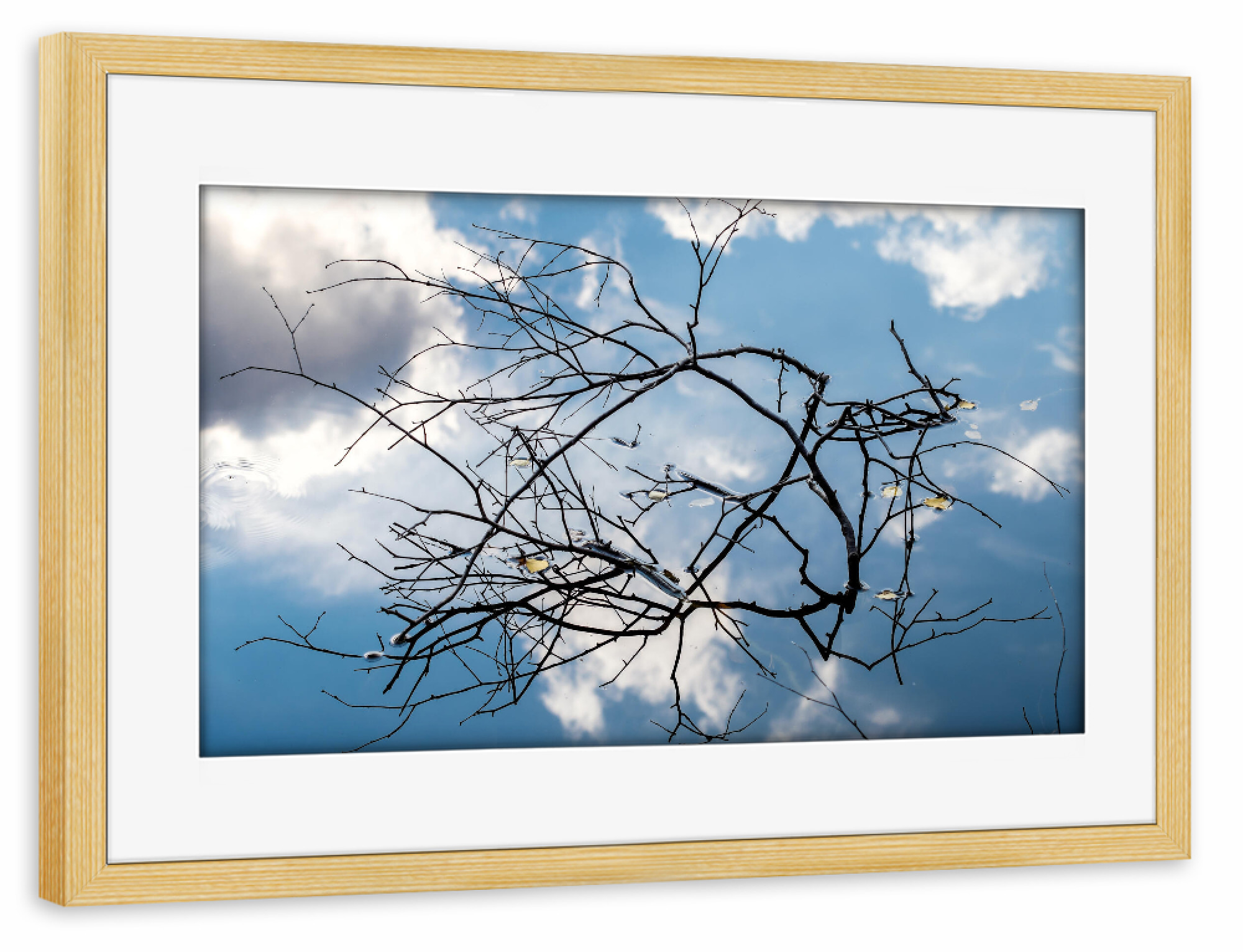 Poster mit Rahmen kiefer "Perfekter Spiegel" artboxONE - Natur,Reise / Länder