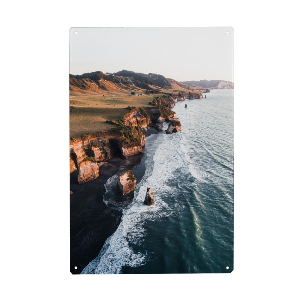 Metall Poster "Morgensonne in Neuseeland" artboxONE - Natur,Reise