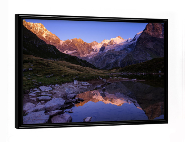 Poster mit schwarzem Rahmen "Lac d'Arpitetta" artboxONE - Natur