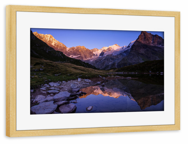 Poster mit Rahmen kiefer "Lac d'Arpitetta" artboxONE - Natur
