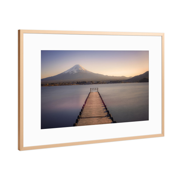 Poster mit Rahmen Kupfer "Mount Fuji sunset" artboxONE - Natur,Reise,Reise / Asien,Reise / Länder