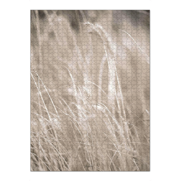 Puzzle Ravensburger "Beige Grass" artboxONE - Natur,Floral - Grass,Botanical,Plant,Pflanze,Gras,Natur,Nature,Minimal,Boho,Minimalistisch,Floral,Beige