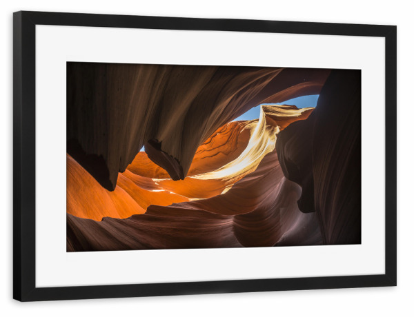 Poster mit Rahmen schwarz "Pure Faszination - Antelope Canyon" artboxONE - Natur,Reise,Reise / Länder
