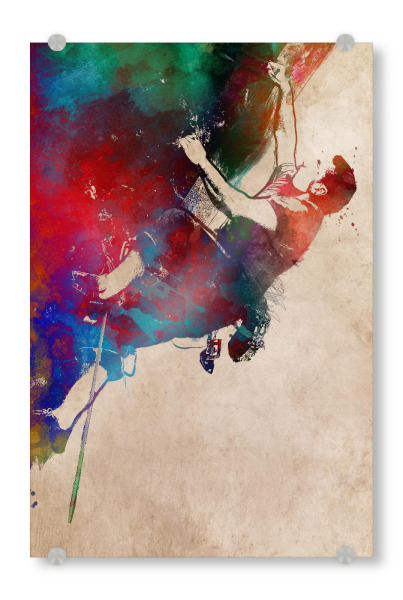 Acrylglasbild "Alpinist sport art" artboxONE - Sport,Sport / Motivation
