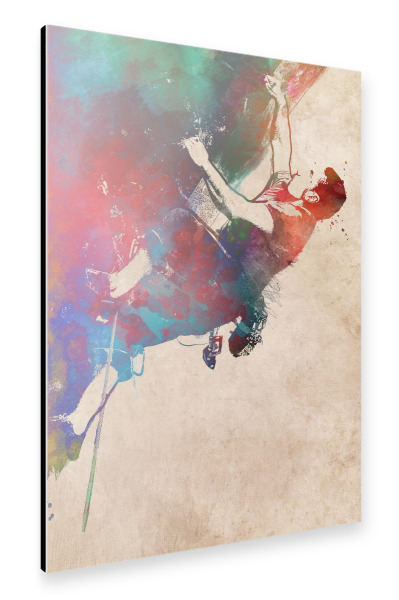 Alu-Dibond "Alpinist sport art" 30x20 cm artboxONE