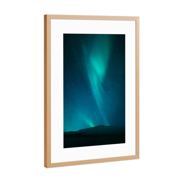 Poster mit Rahmen Kupfer "Arktische Nacht" artboxONE - Natur