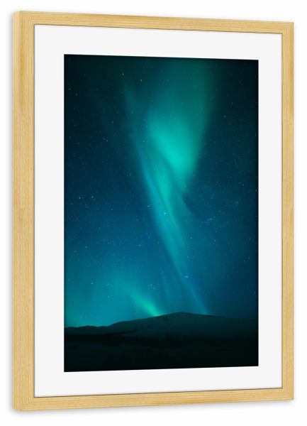 Poster mit Rahmen kiefer "Arktische Nacht" artboxONE - Natur