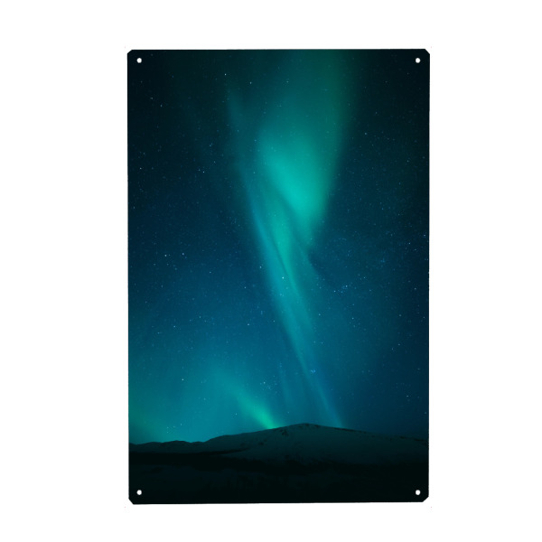 Metall Poster "Arktische Nacht" artboxONE - Natur