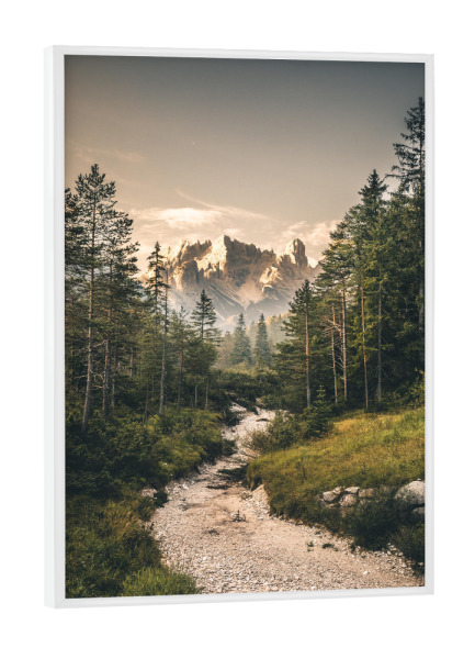 Poster mit weißem Rahmen "Dolomites mountains" artboxONE - Natur,Reise,Reise / Länder