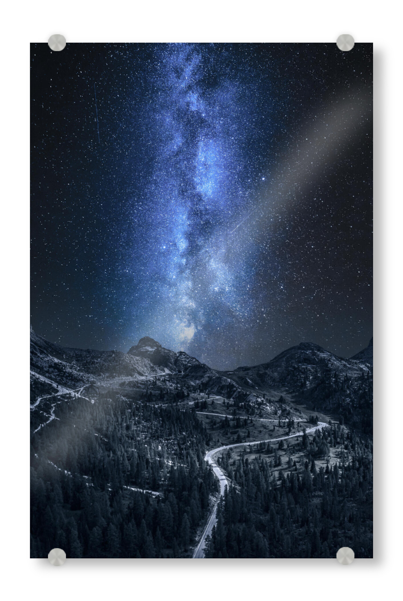 Acrylglasbild "Milky way over Passo Falazarego" artboxONE - Natur,Reise,Reise / Länder,Galaxy