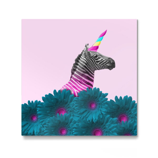 Galerie-Print "Colorful Zebra Unicorn" 30x30 cm artboxONE