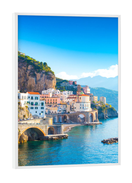 Poster mit weißem Rahmen "Amalfi Küste" artboxONE - Städte,Natur,Reise,Architektur,Reise / Strand und Meer