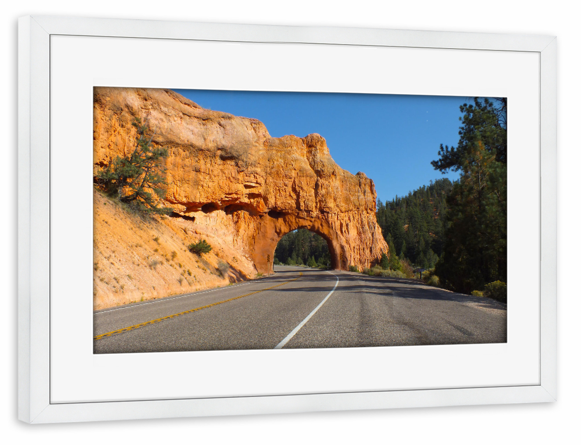 Poster mit Rahmen weiß "Red Canyon, Utah" artboxONE - Reise,Reise / Länder